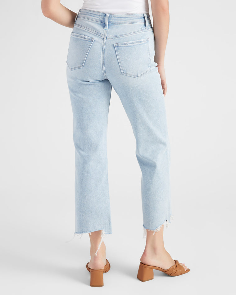 Meritorious Blue $|& Vervet Mid Rise Slim Wide Leg Jeans - SOF Back