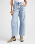 Heroine $|& Vervet High Rise Barrel Leg Jeans - SOF Front