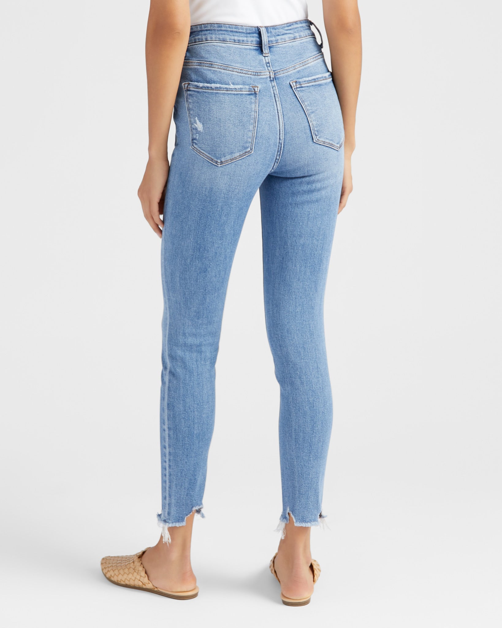 Innovation $|& Flying Monkey Jeans Mid Rise Distressed Skinny Jeans - SOF Back