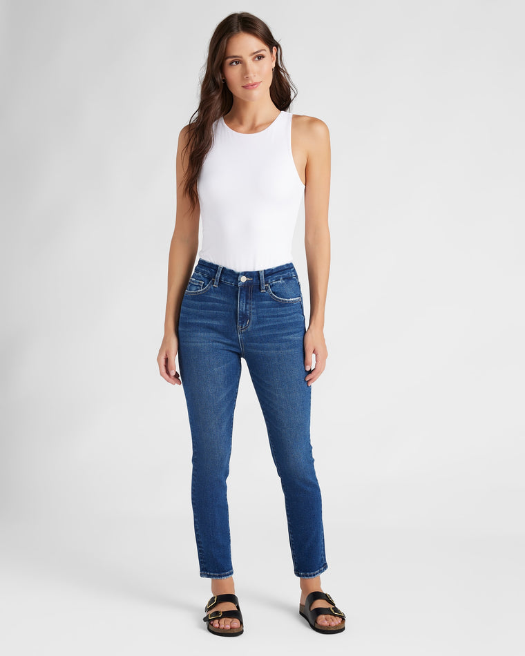 Eulogize Blue $|& Flying Monkey Jeans Mid Rise Skinny Jeans - SOF Full Front