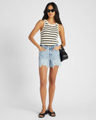 Seashell Black Granite Stripe $|& Thread & Supply Amber Stripe Tank - SOF Full Front