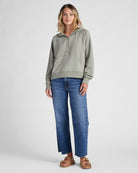 Sage Green $|& Thread & Supply Lella Hoodie - SOF Full Front
