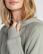 Sage Green $|& Thread & Supply Lella Hoodie - SOF Detail