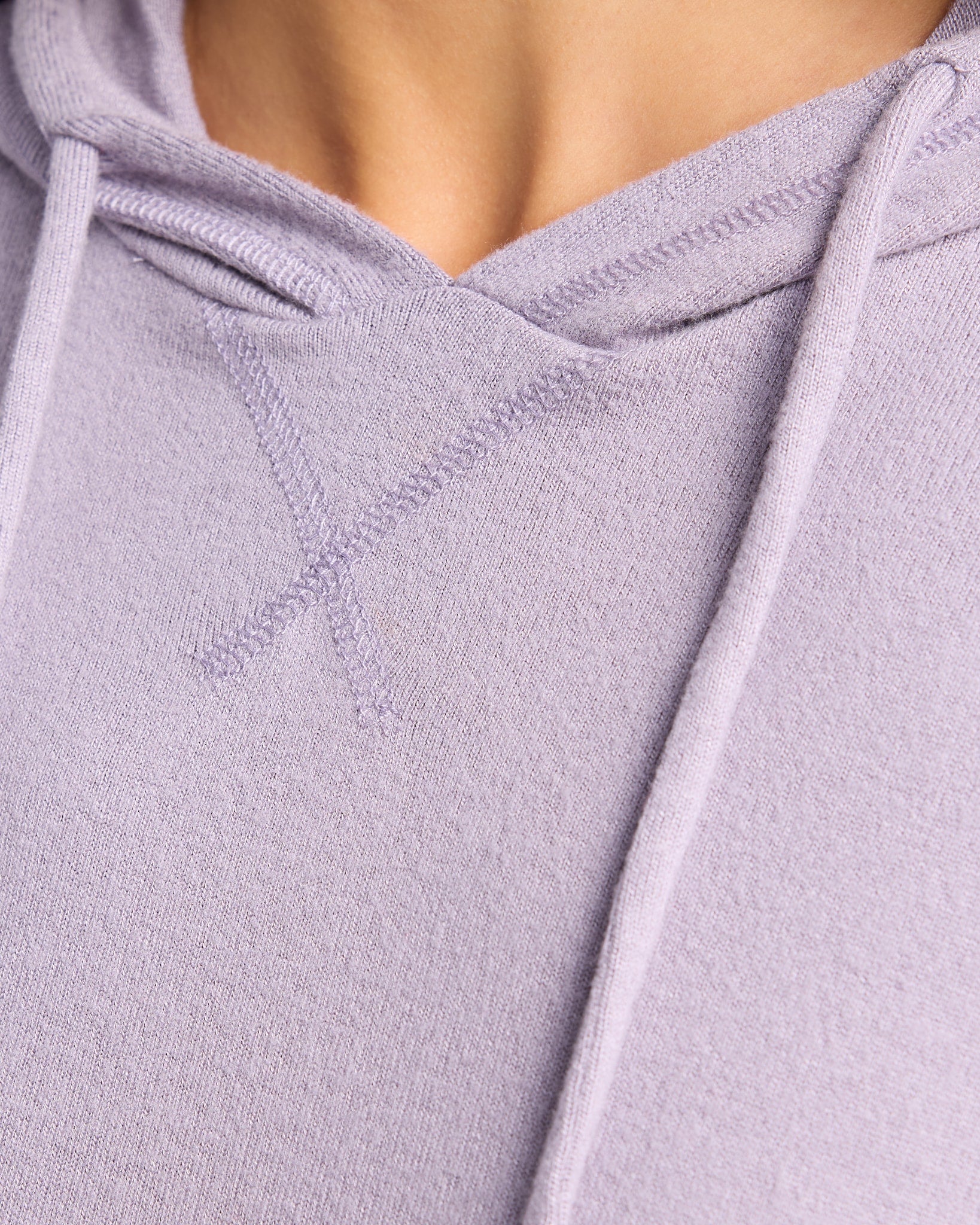 Heather Purple Sage $|& SEAS Shoreline Hacci Pocket Hoodie - SOF Detail