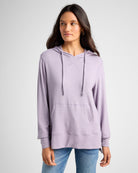 Heather Purple Sage $|& SEAS Shoreline Hacci Pocket Hoodie - SOF Front