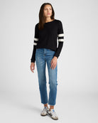 Black/Cream $|& SEAS Shoreline Varsity Cozy Top - UGC On Fig