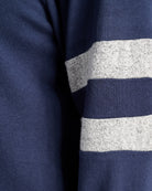 Navy/H. Grey $|& SEAS Shoreline Varsity Cozy Top - SOF Detail