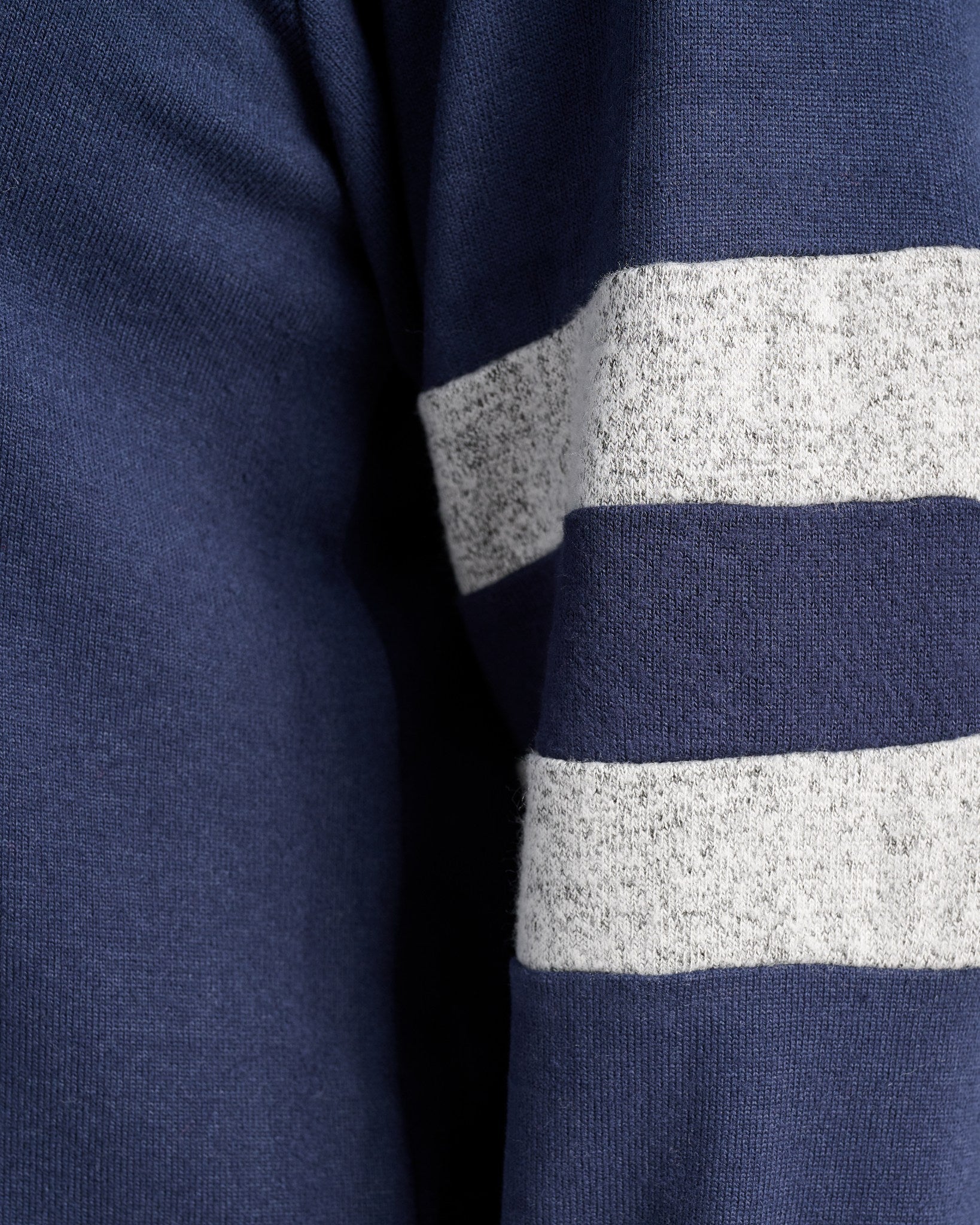 Navy/H. Grey $|& SEAS Shoreline Varsity Cozy Top - SOF Detail