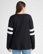 Black/Cream $|& SEAS Shoreline Varsity Cozy Top - SOF Back