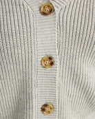 Heather Grey $|& SEAS Coastal V-Neck Cardigan - SOF Detail