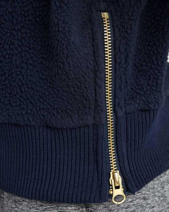 Navy Blazer Blue $|& Interval Quarter Zip Polar Fleece - SOF Detail