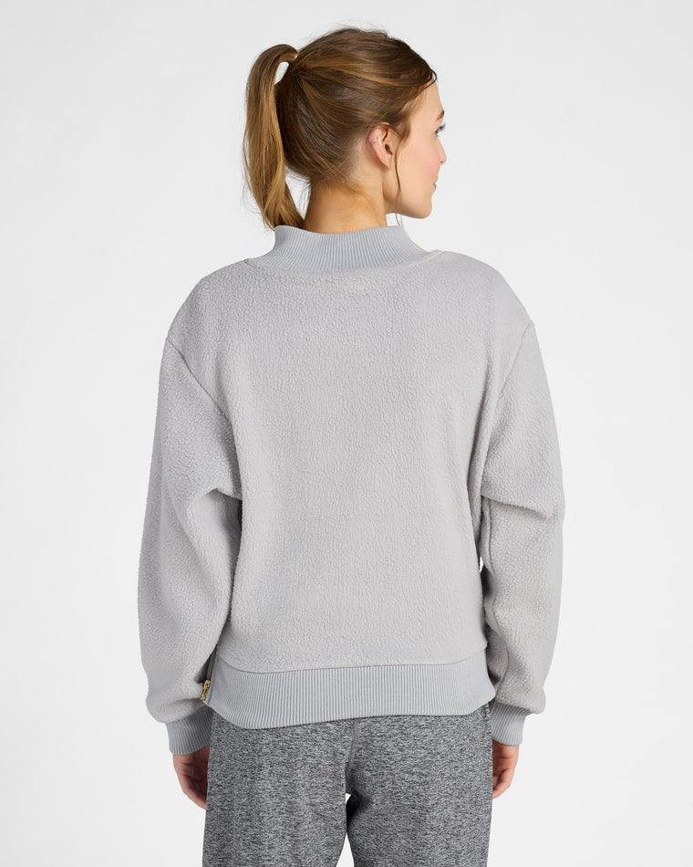 Heather Grey Grey $|& Interval Quarter Zip Polar Fleece - SOF Back