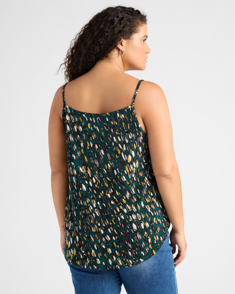 Teal $|& West Kei Printed Knit Cami - SOF Back