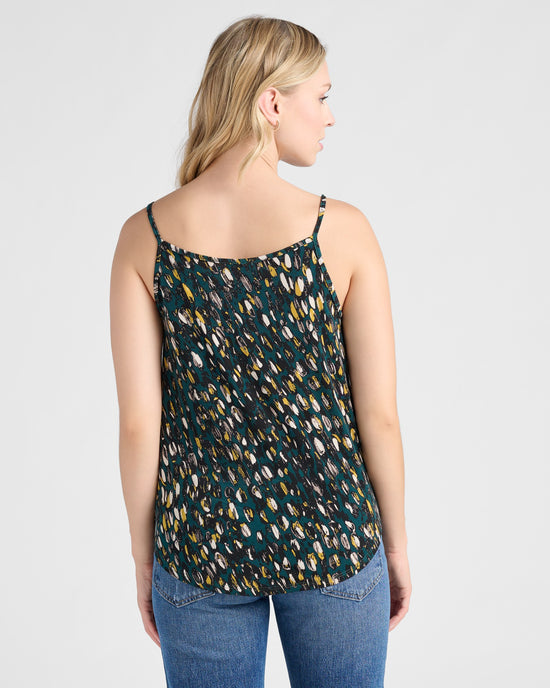 Teal $|& West Kei Printed Knit Cami - SOF Back