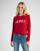 Chili Pepper $|& SEAS Shoreline Hacci Merry Graphic Crew - SOF Front