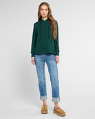 Hunter Green $|& SEAS Shoreline Hacci Pocket Hoodie - SOF Full Front