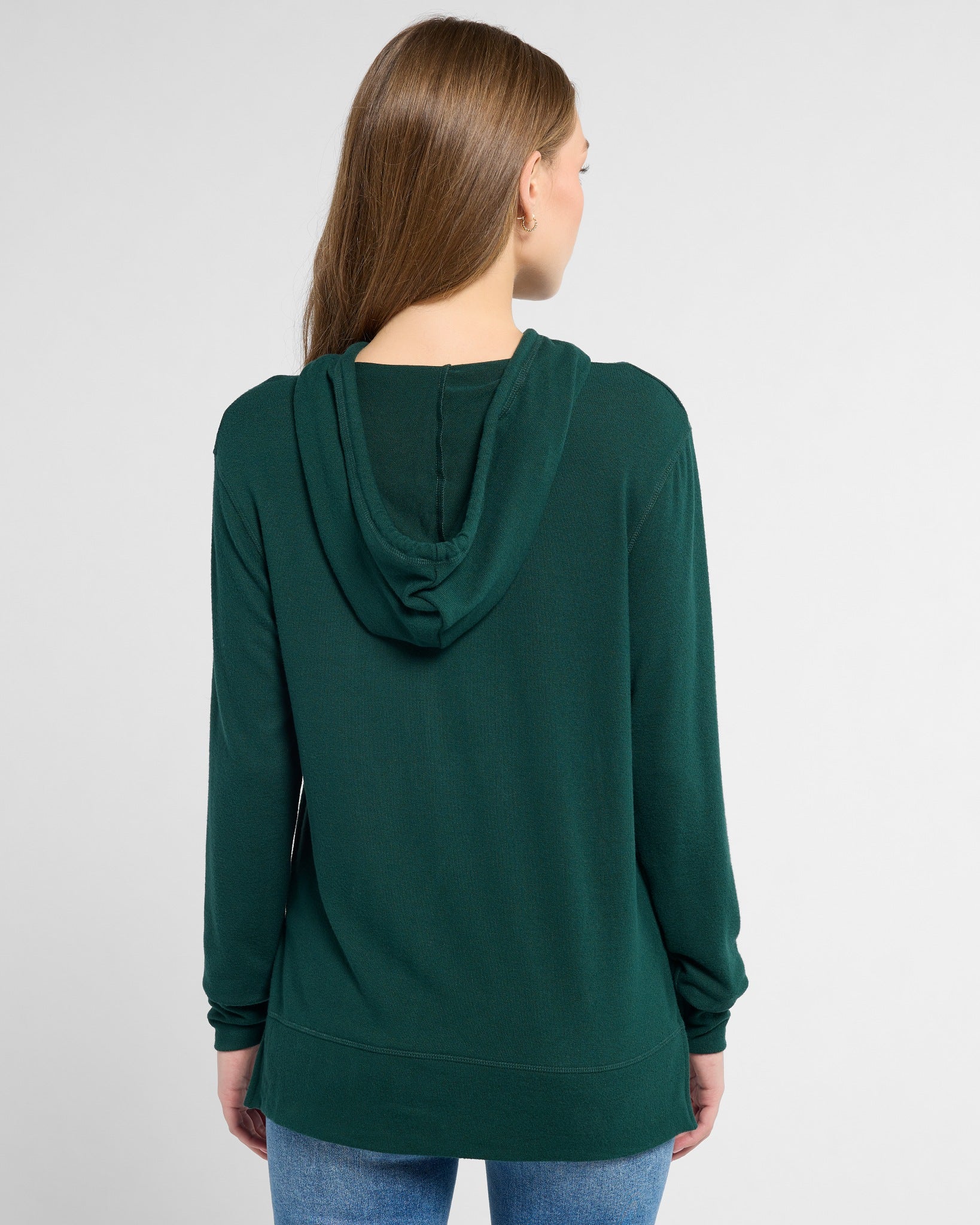 Hunter Green $|& SEAS Shoreline Hacci Pocket Hoodie - SOF Back
