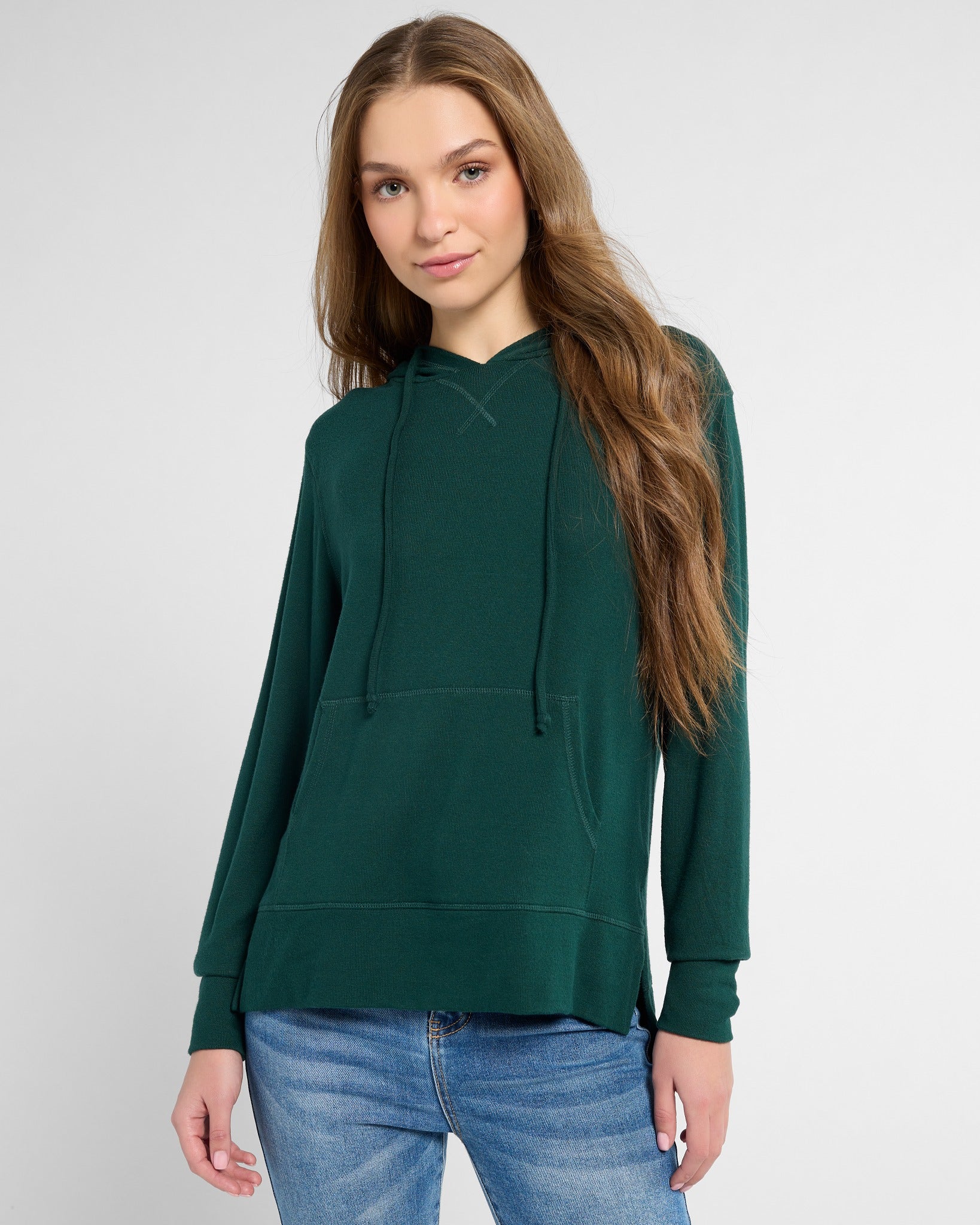 Hunter Green $|& SEAS Shoreline Hacci Pocket Hoodie - SOF Front