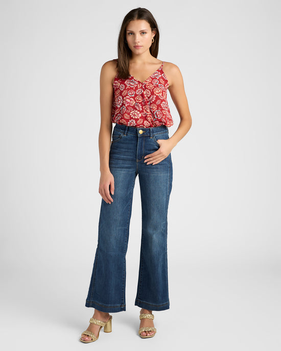 Red $|& West Kei Floral Woven Cami - SOF Full Front