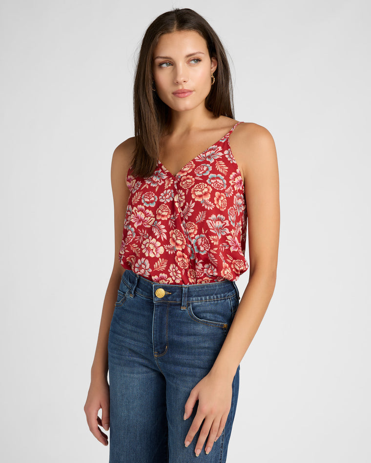 Red $|& West Kei Floral Woven Cami - SOF Front