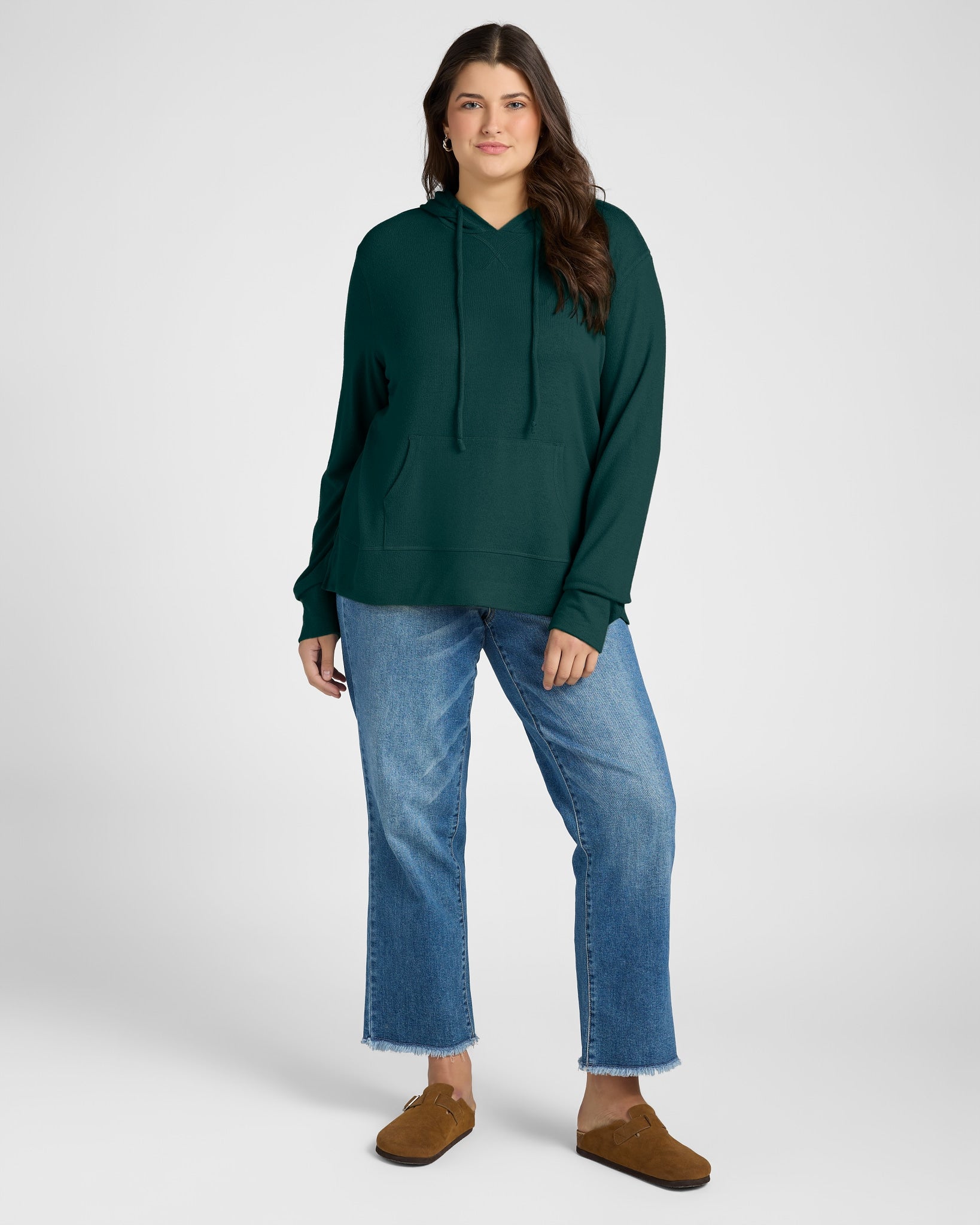 Hunter Green $|& SEAS Shoreline Hacci Pocket Hoodie - SOF Full Front