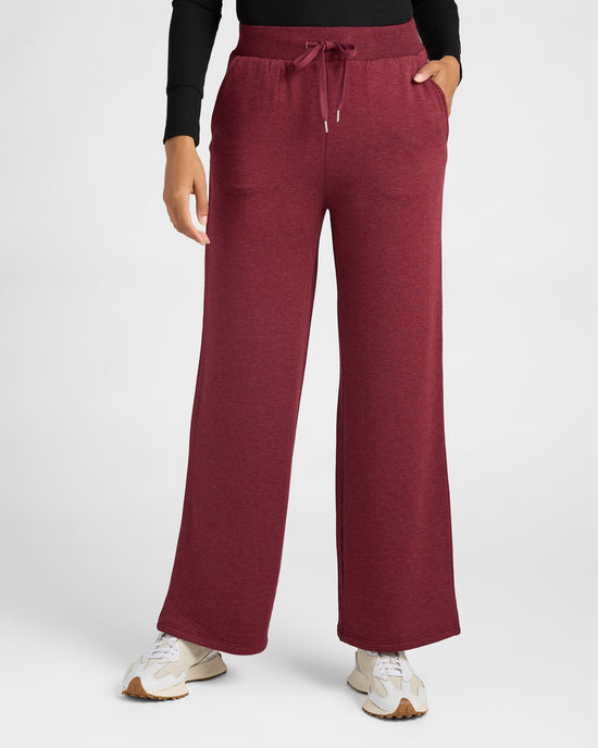 Deep Cabernet $|& Thread & Supply Scarlett Fleece Pants - SOF Front