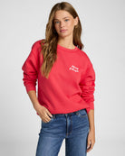 Candy Red $|& Project Social T Merry & Bright/Silent Night Reversible Sweatshirt - SOF Front