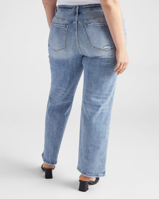 Undisputable Blue $|& Lovervet Slim Wide Leg Jeans - SOF Back
