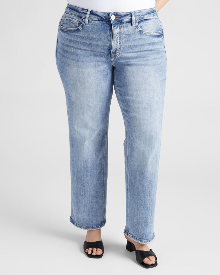 Undisputable Blue $|& Lovervet Slim Wide Leg Jeans - SOF Front