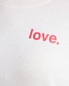 Cream $|& SEAS Shoreline Hacci "Love" Graphic Pullover - SOF Detail