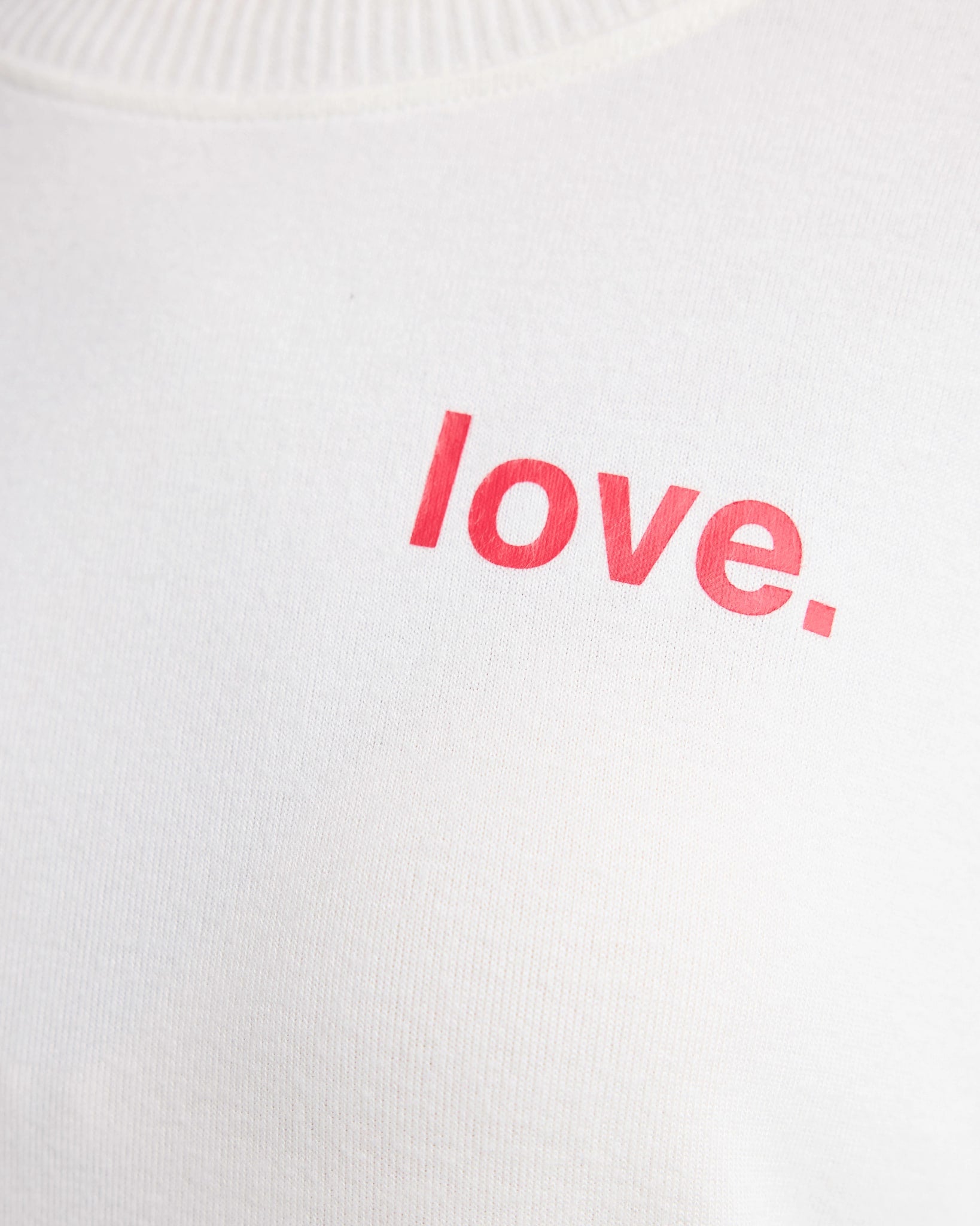 Cream $|& SEAS Shoreline Hacci "Love" Graphic Pullover - SOF Detail