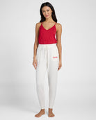 Cream $|& SEAS Shoreline Hacci "Love" Graphic Jogger - SOF Full Front