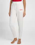 Cream $|& SEAS Shoreline Hacci "Love" Graphic Jogger - SOF Front