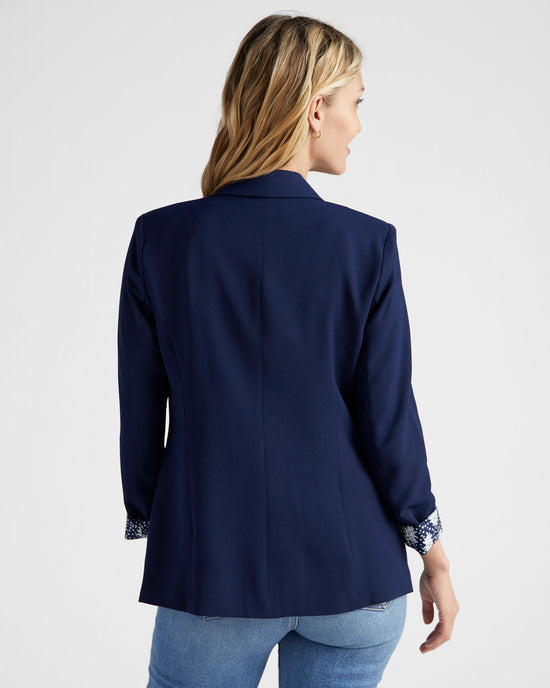 Navy $|& Skies Are Blue Boyfriend Blazer - SOF Back