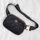 Black $|& wantable Velvet Belt Bag