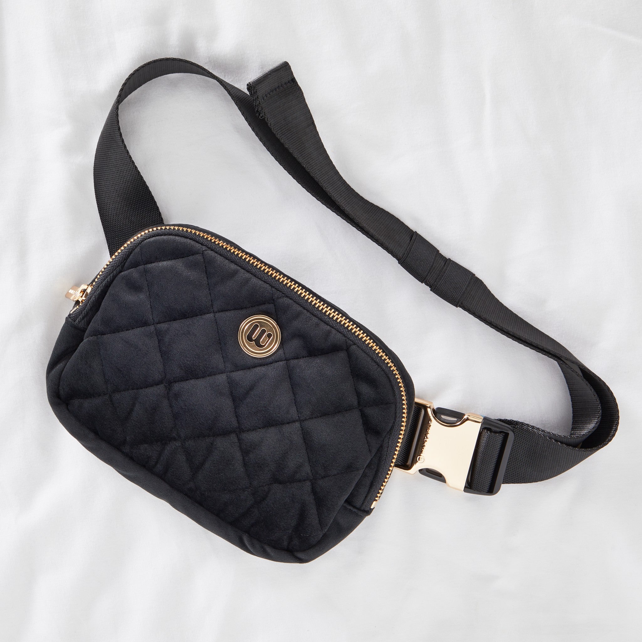 Black $|& wantable Velvet Belt Bag