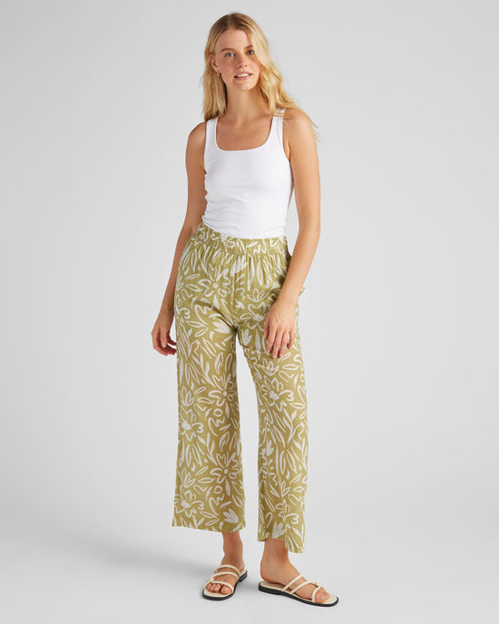 Lime Print $|& Be Cool Floral Pant - SOF Full Front