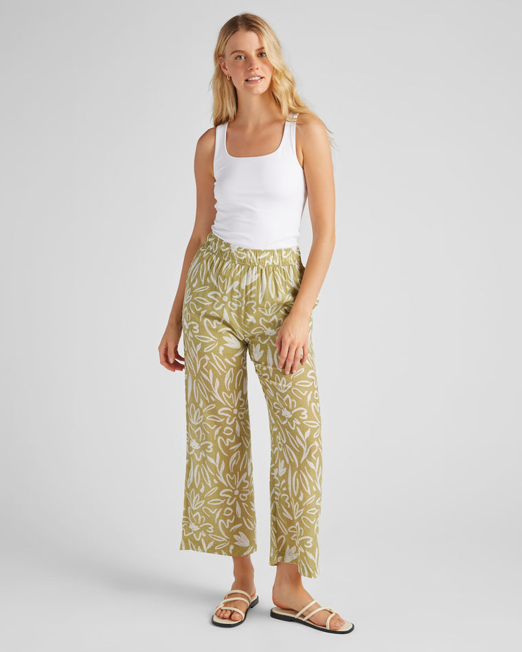 Lime Print $|& Be Cool Floral Pant - SOF Full Front