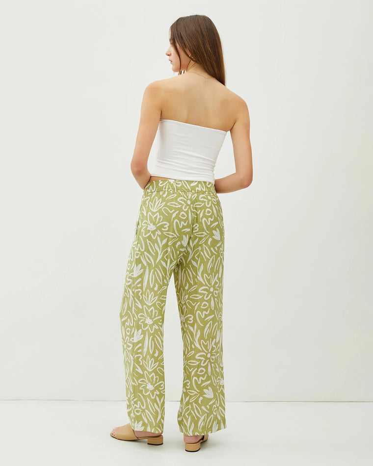 Lime Print $|& Be Cool Floral Pant - VOF Back