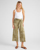 Olive Paisley $|& Be Cool Belted Pant - SOF Full Front