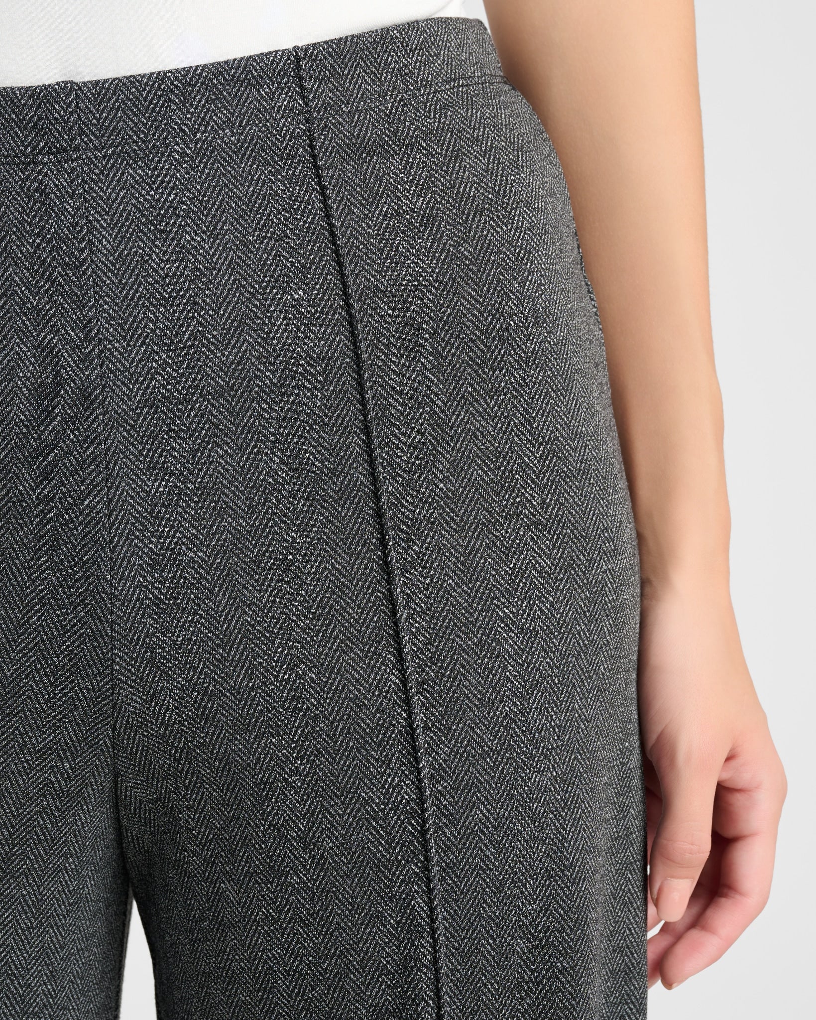Max Studio High Waist Wide Leg Ponte Pants - So-Soft Stretch