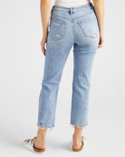 Lunaria $|& Mica Denim High Rise Straight Leg Jeans - SOF Back