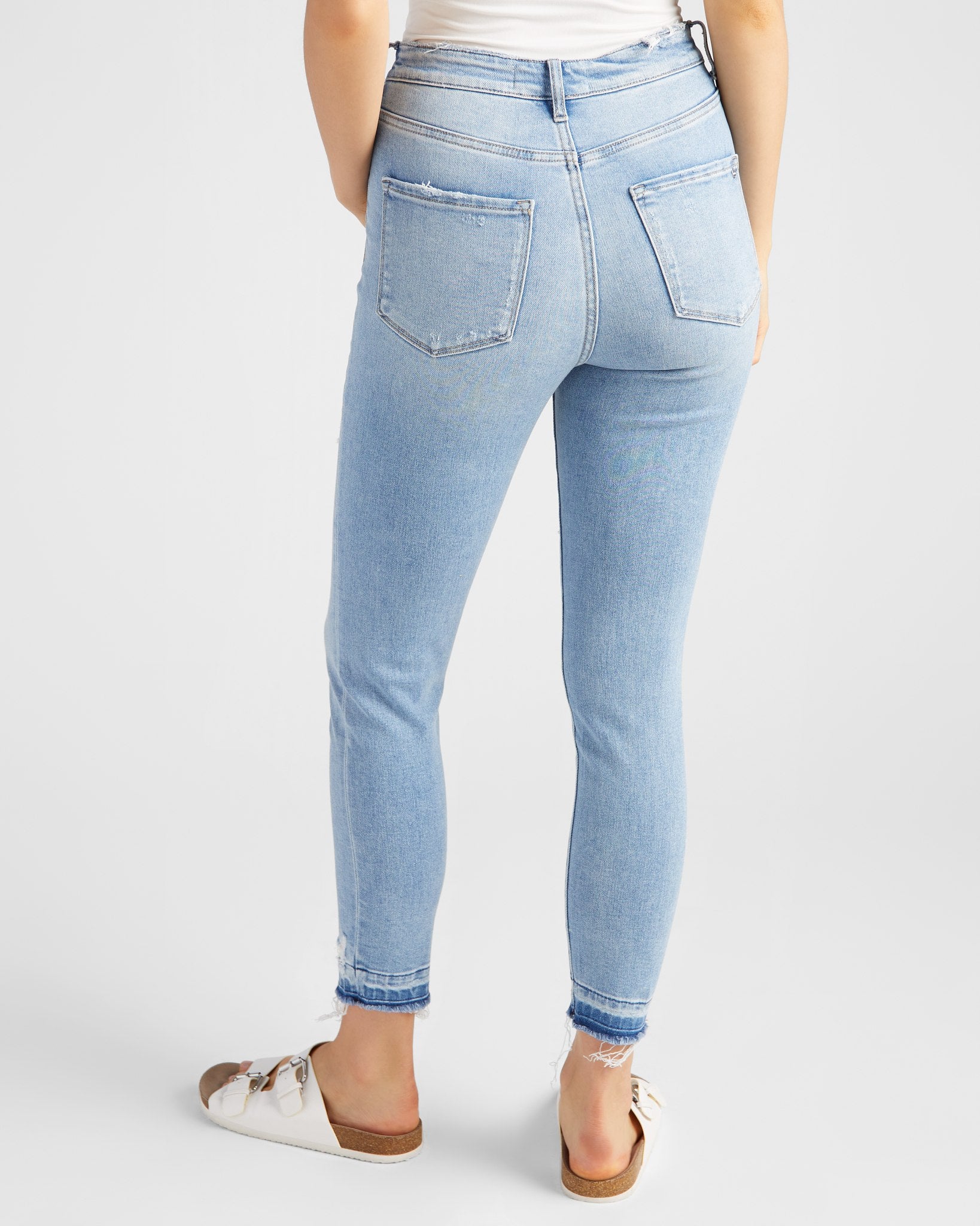 Fell For You $|& Mica Denim Mid Rise Crop Skinny Jeans - SOF Back