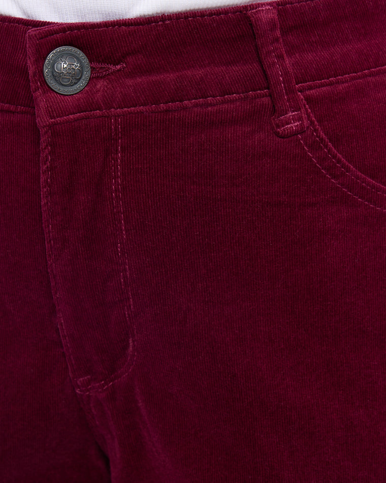 Wine Berry $|& Democracy Absolution Corduroy Straight Leg Pant - SOF Detail