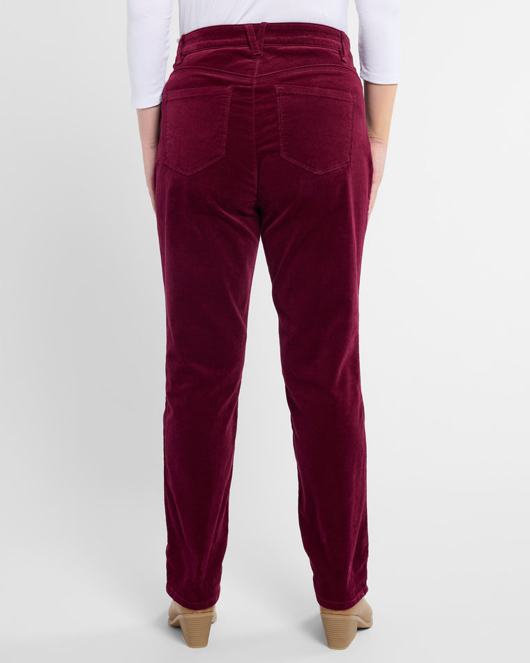 Wine Berry $|& Democracy Absolution Corduroy Straight Leg Pant - SOF Back