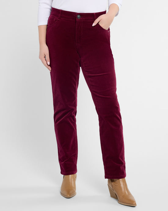 Wine Berry $|& Democracy Absolution Corduroy Straight Leg Pant - SOF Front