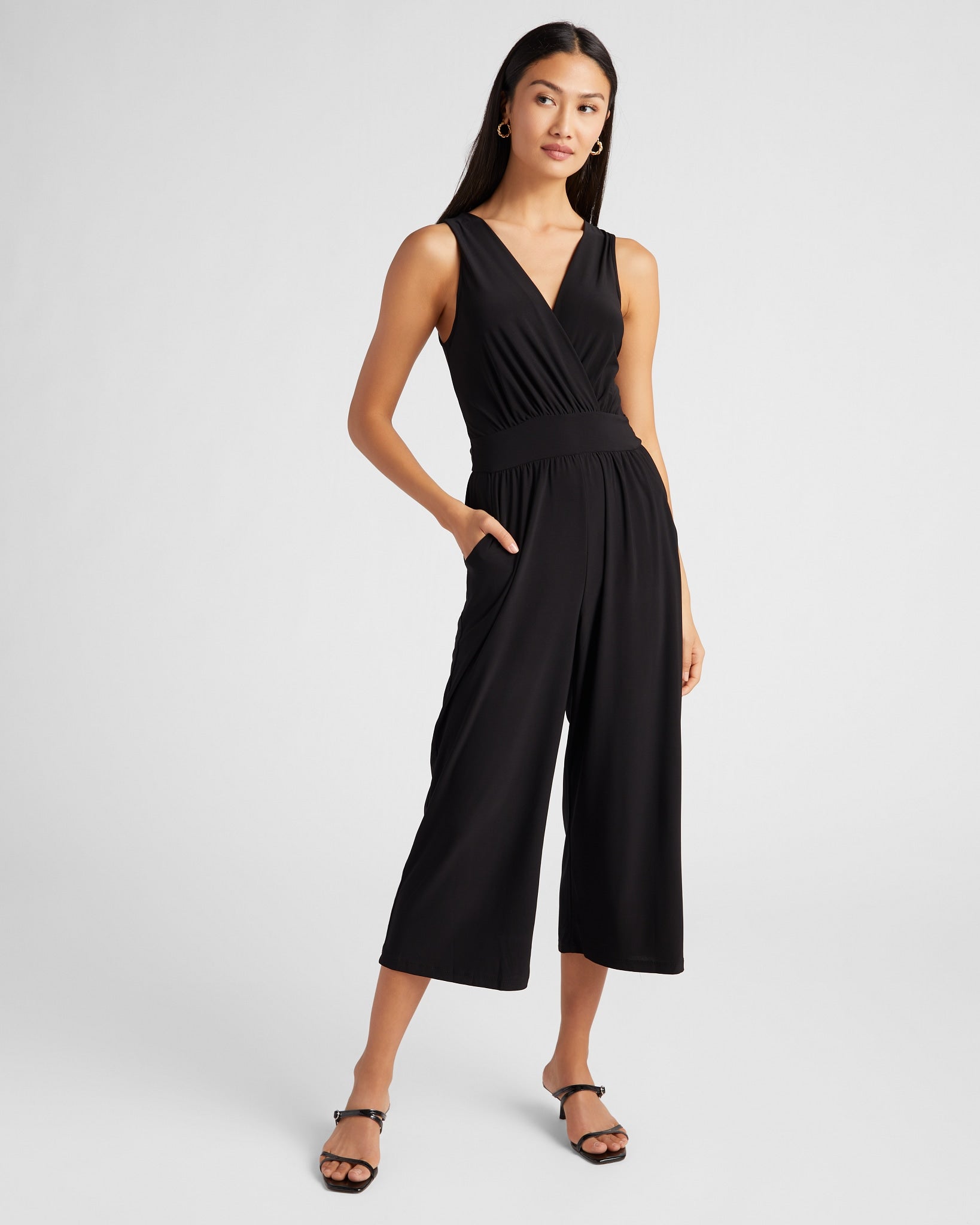 Black $|& Gilli Crop Jumpsuit - SOF Front