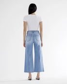 Traditional Royal Blue $|& Mica Denim Super High Rise Wide Leg Jeans - VOF Back