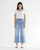 Traditional Royal Blue $|& Mica Denim Super High Rise Wide Leg Jeans - VOF Front