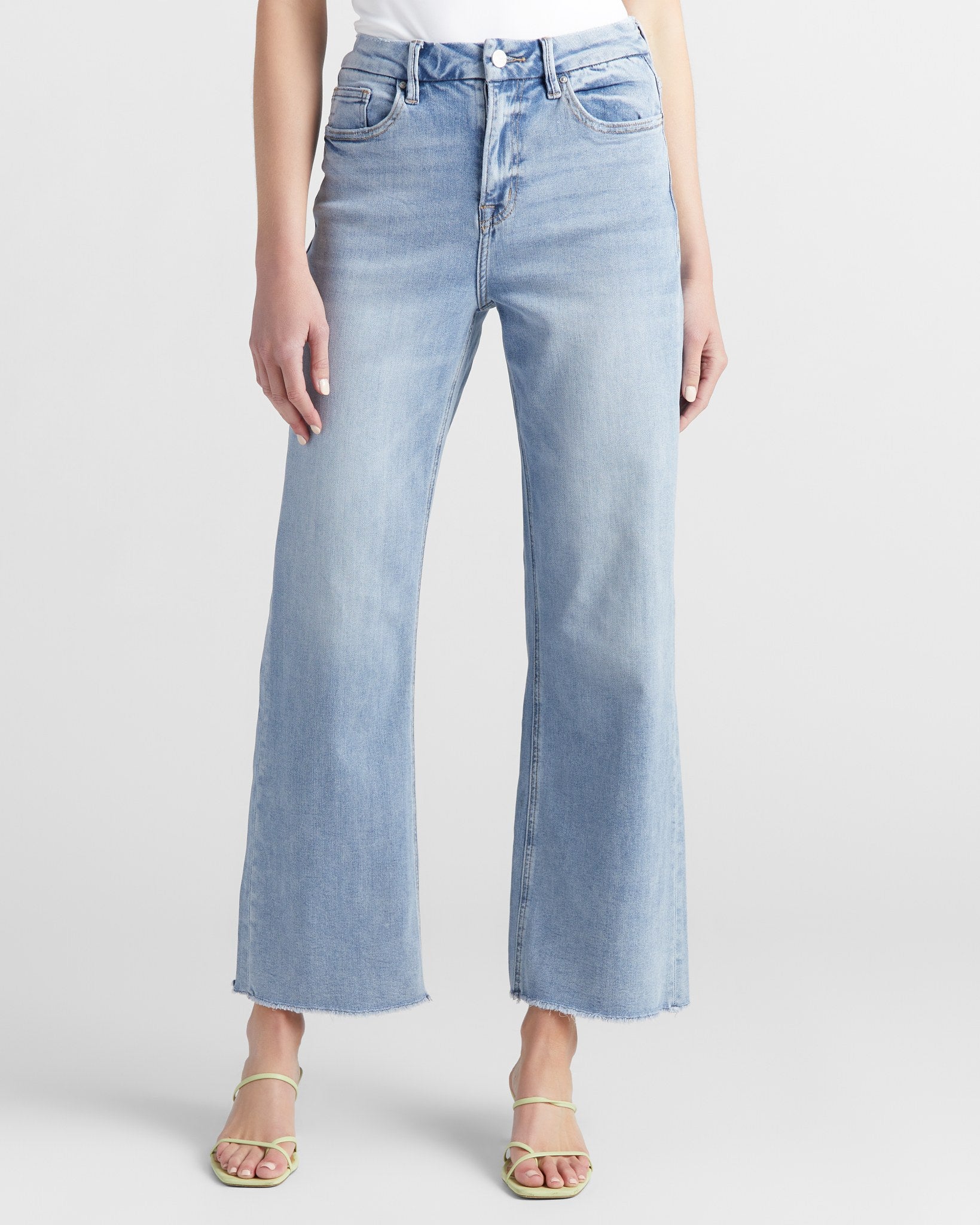 Ciel Blue $|& Mica Denim Super Soft High Rise Wide Leg Jeans - SOF Front